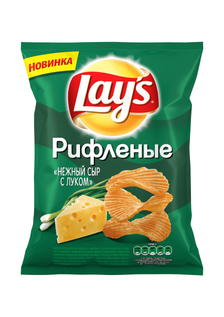 Нежный сыр с луком. Lay's рифлёные нежный сыр с луком.