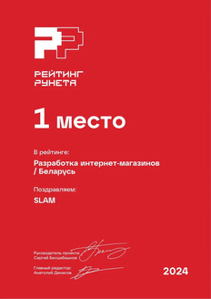 Рейтинг Рунета 2024. Разработка интернет-магазинов / Беларусь